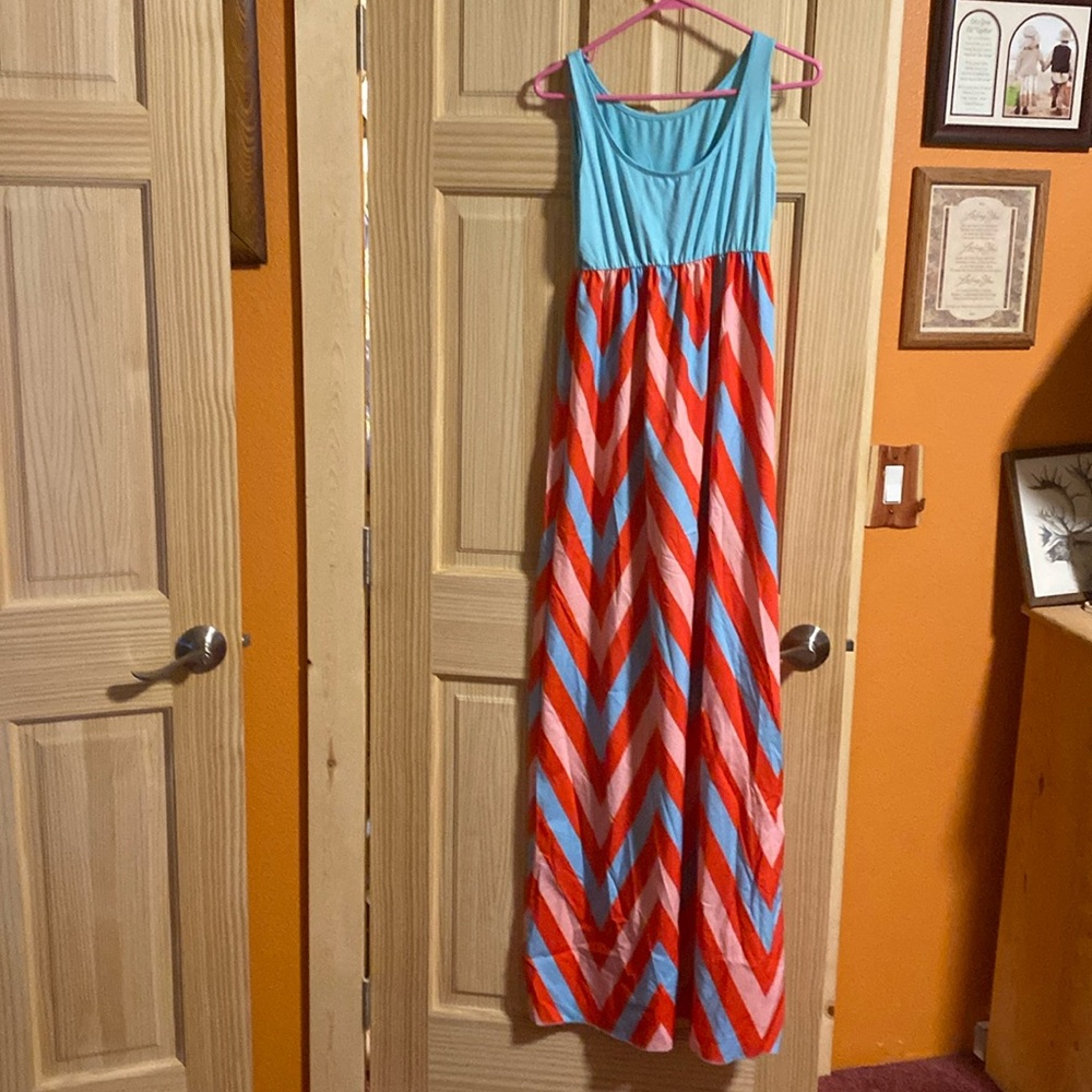 Chevron maxi dress